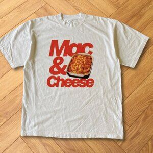 White Mac and Cheese Comfort Food Bold Typography Graphic Tee